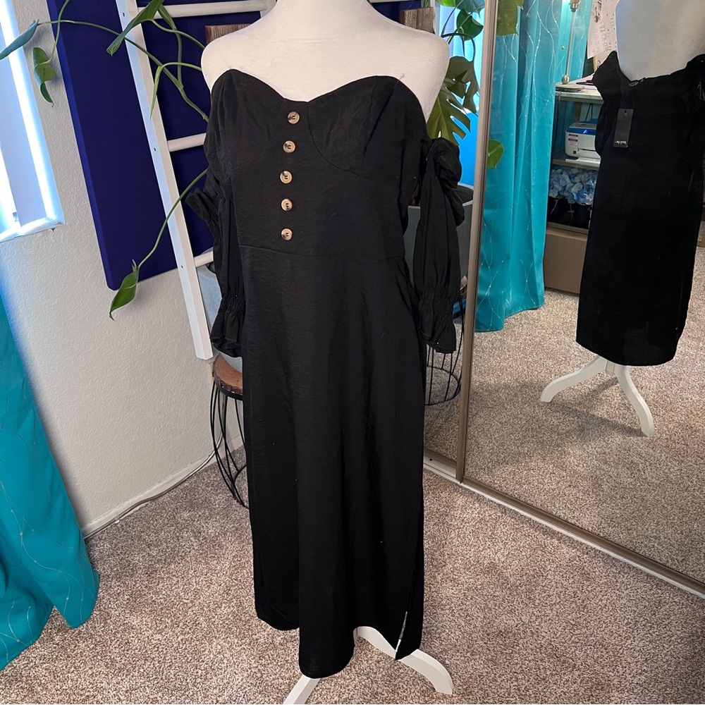 NWT nasty gal black sheath dress